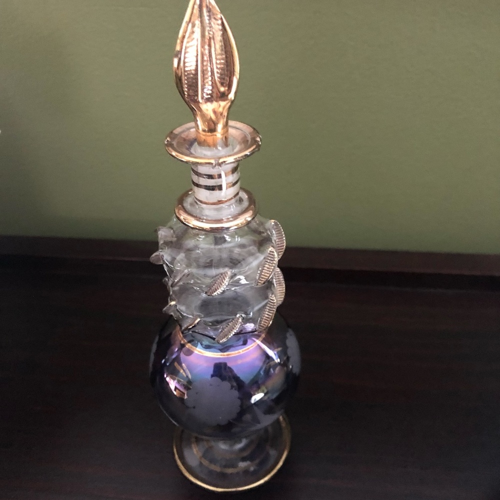 Blown glass perfume decanter